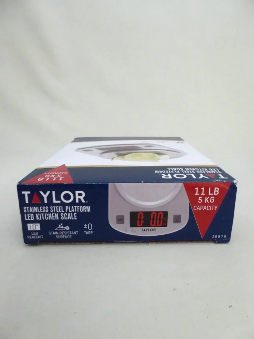 NEW TAYLOR KITCHEN SCALE STAINLESS STEEL PLATFORM LED DIGITAL (11 LB)